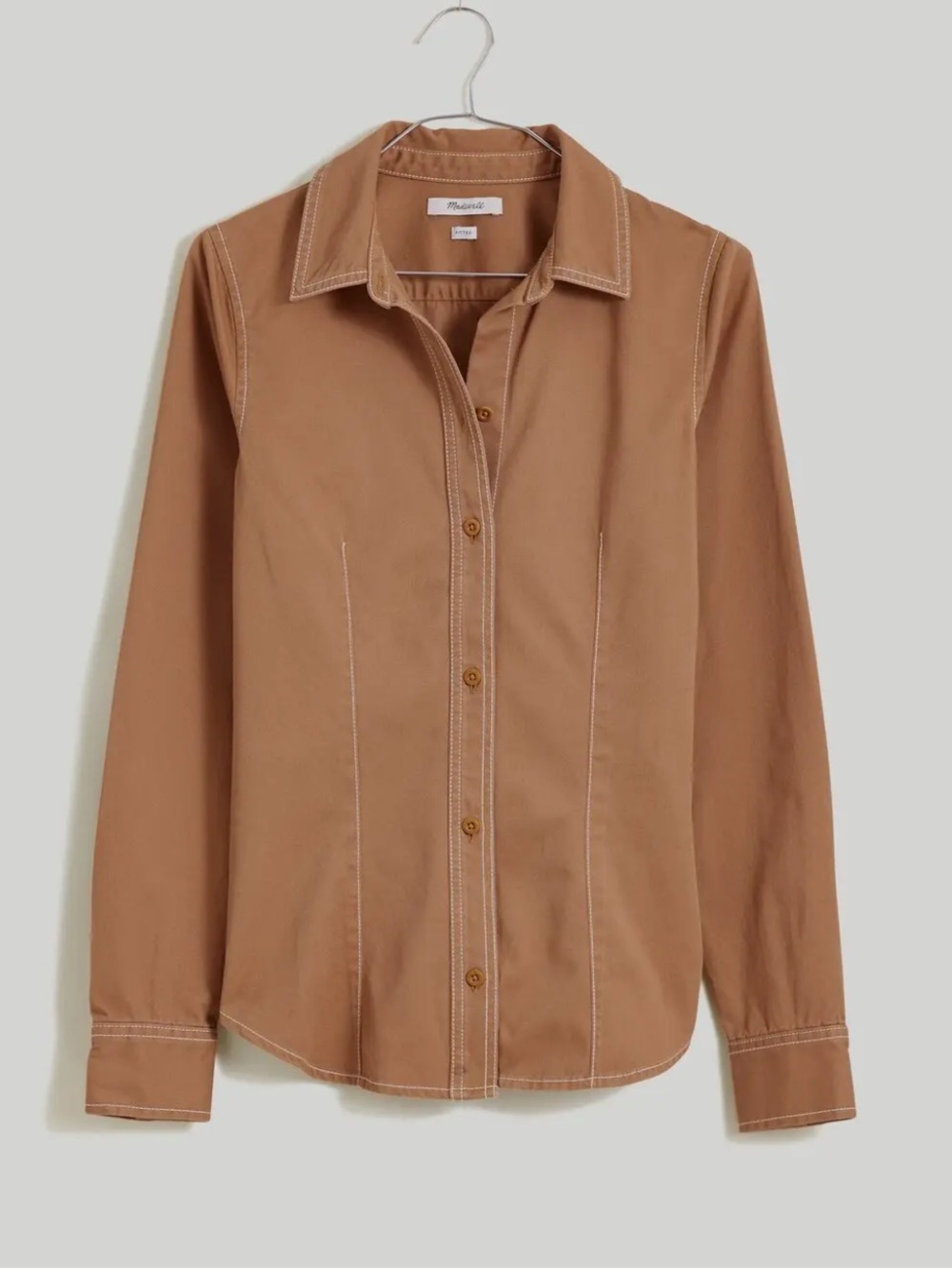 Madewell Darted Chino Utility Jacket in Camel Brown